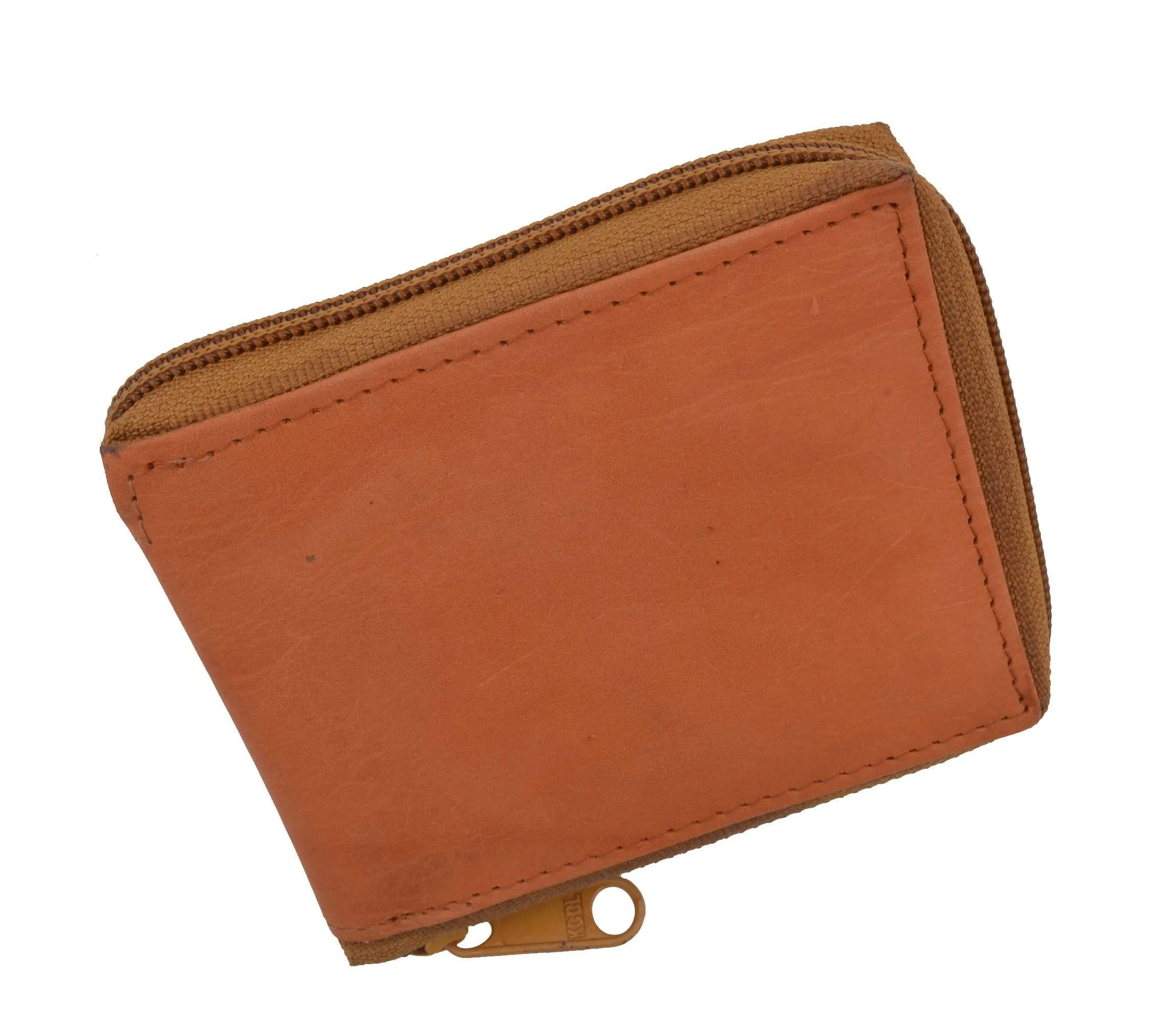 Mens Leather Wallet Pockets Money Purse Credit Card Clutch Bifold Zipper 1456 CF