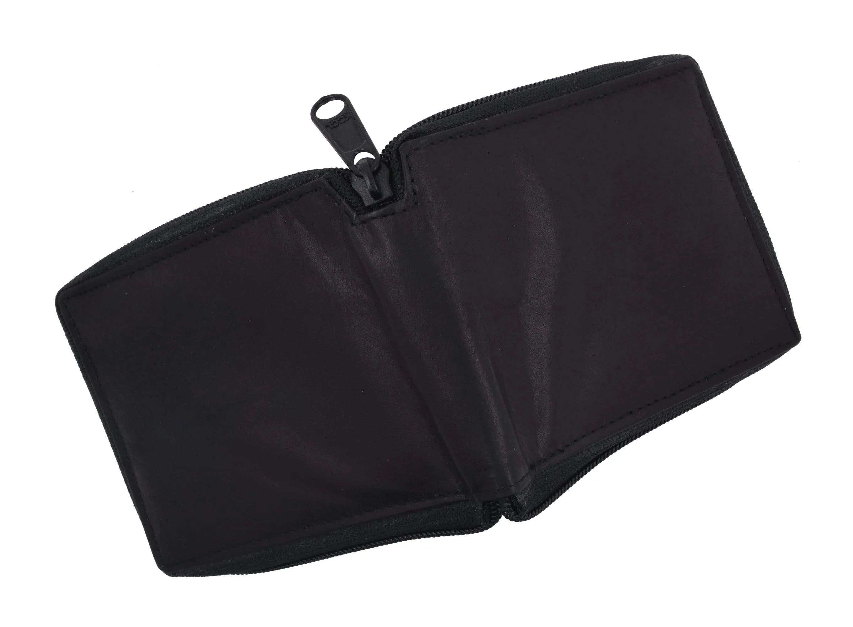 Mens Leather Wallet Pockets Money Purse Credit Card Clutch Bifold Zipper 1456 CF