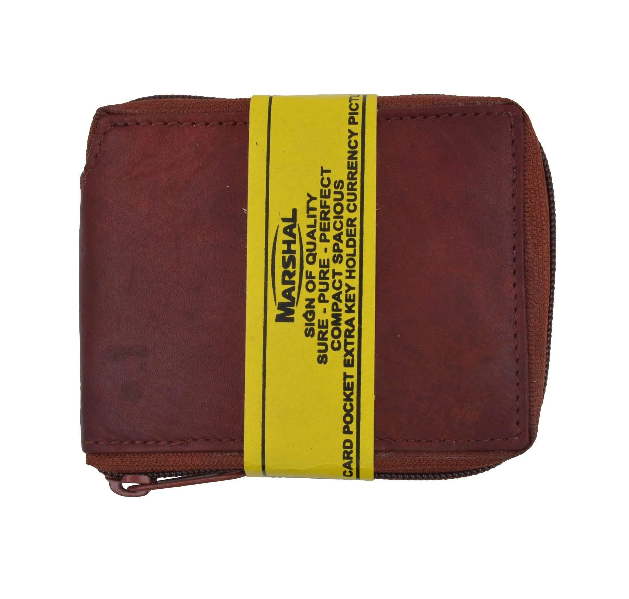 Mens Leather Wallet Pockets Money Purse Credit Card Clutch Bifold Zipper 1456 CF