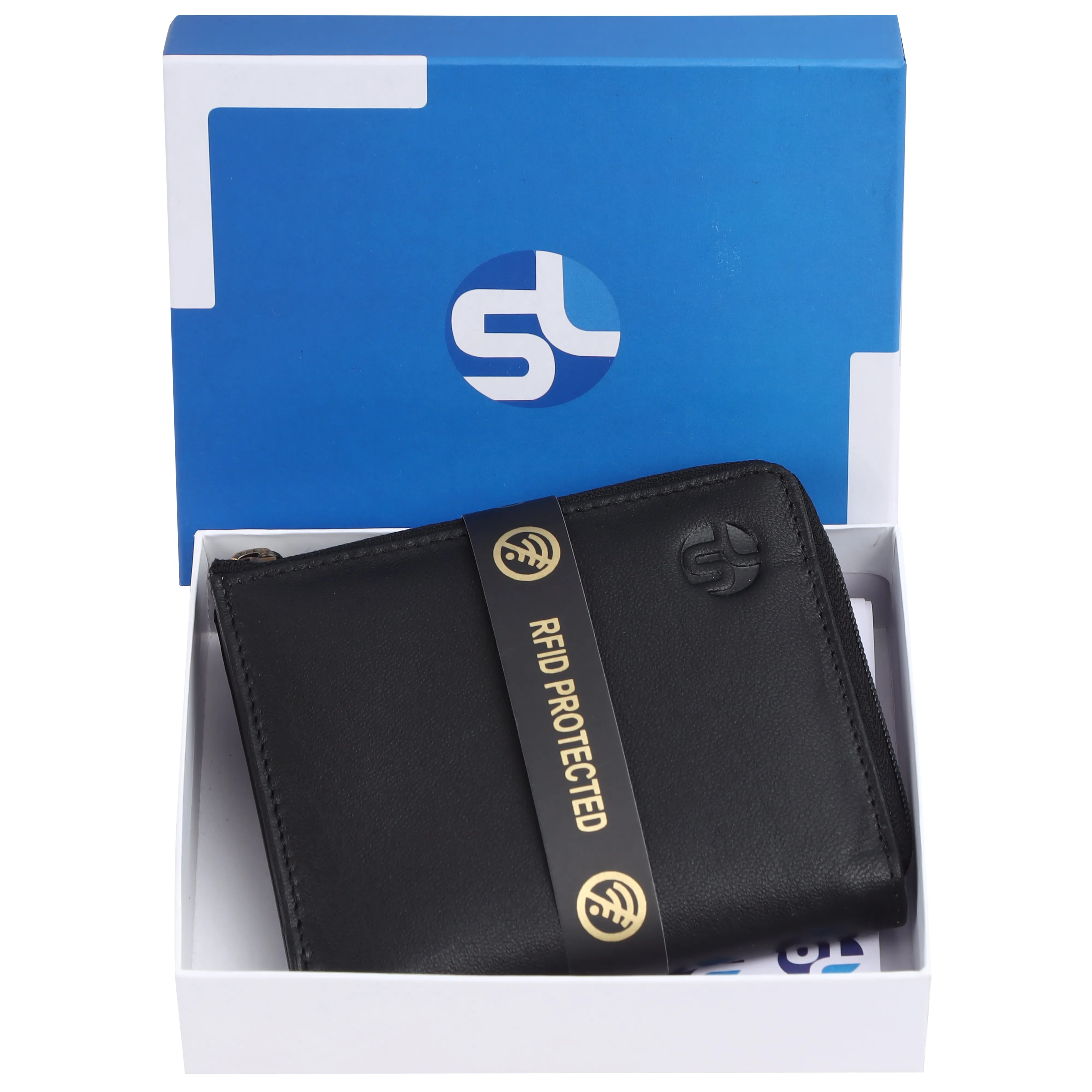 MENS LEATHER WALLET (RFID) 93715 (BLACK)