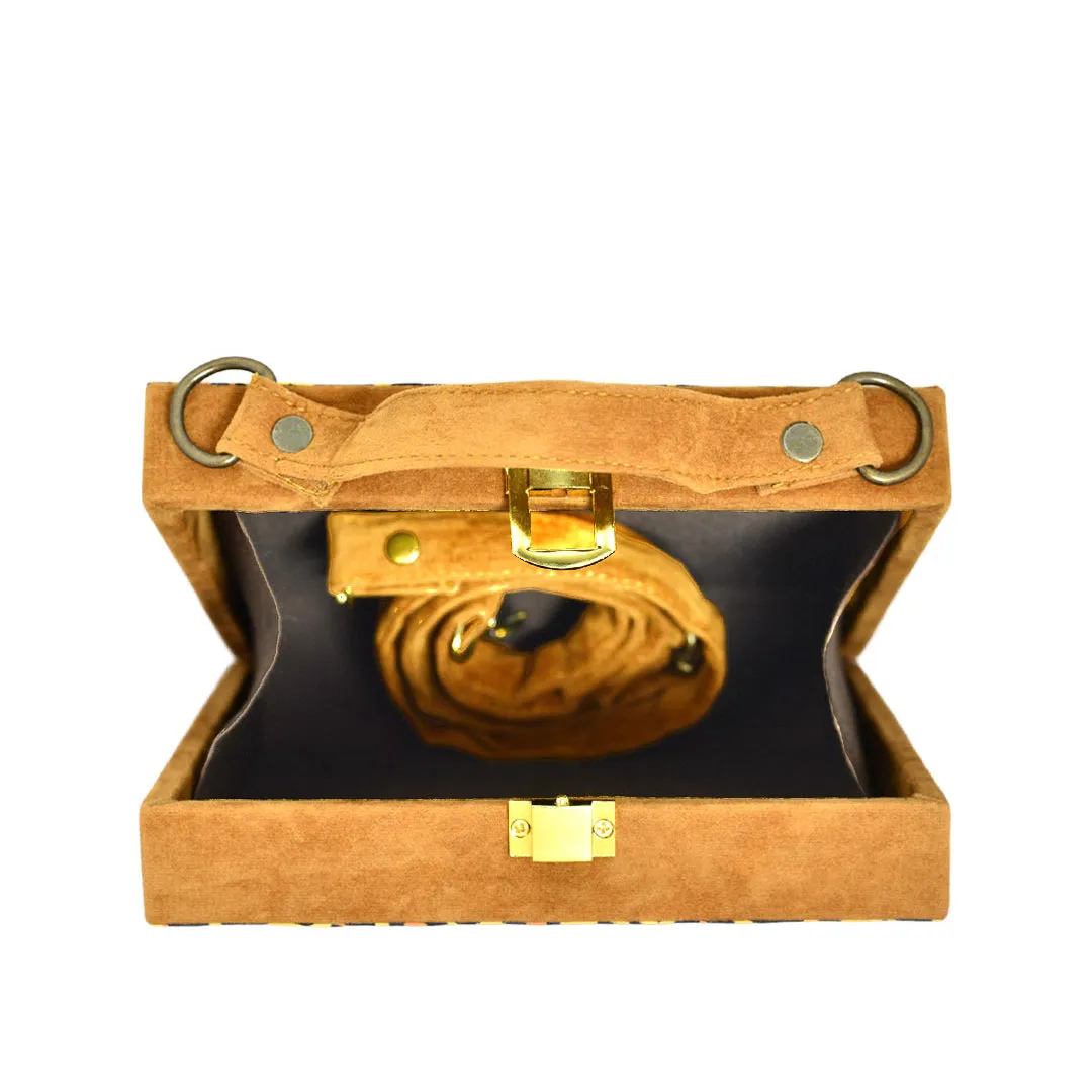 Multipattern Leaves Printed Suitcase Style