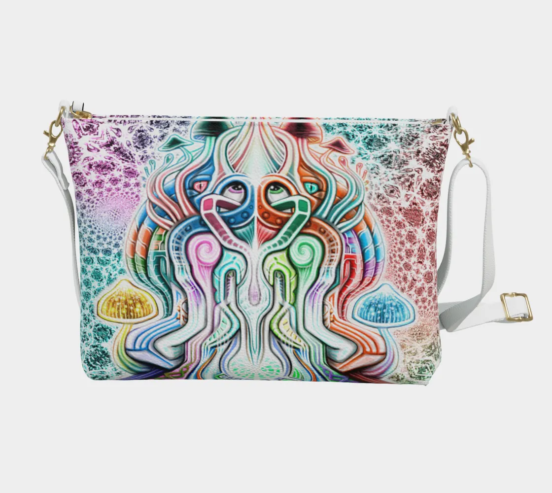 MUSHROOM GODESS LEATHER CORSSBODY PURSE | SALVIA DROID