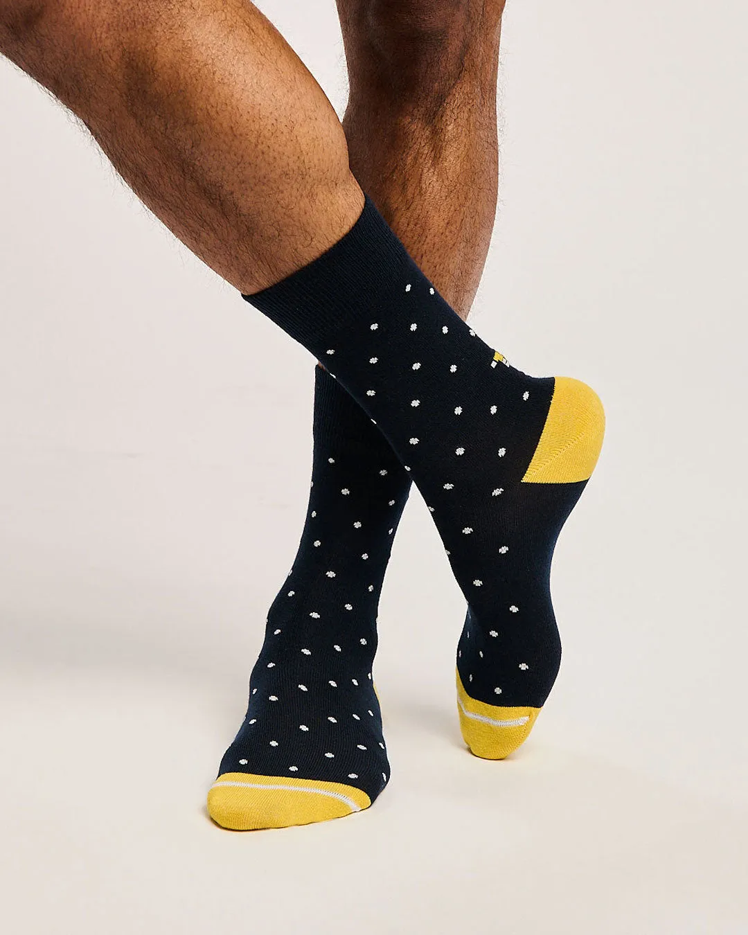 Navy Polka Dot Crew