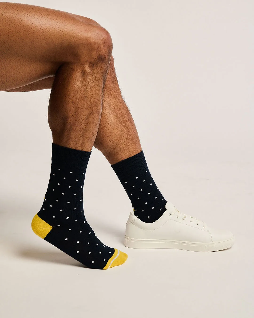 Navy Polka Dot Crew