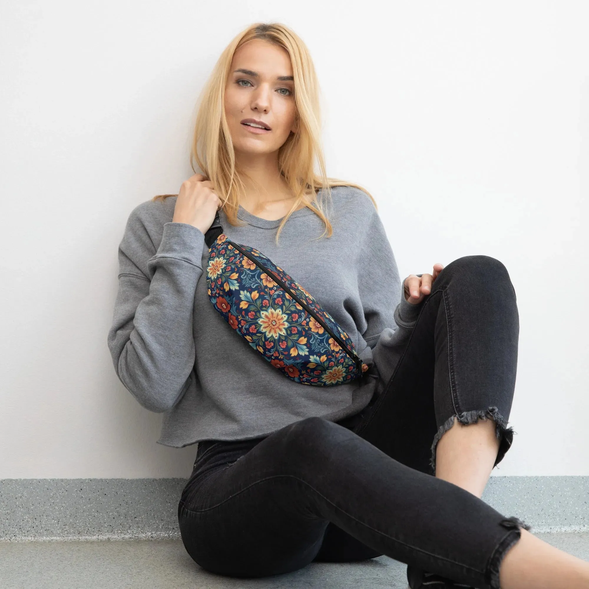 Norwegian Rosemaling Fanny Pack