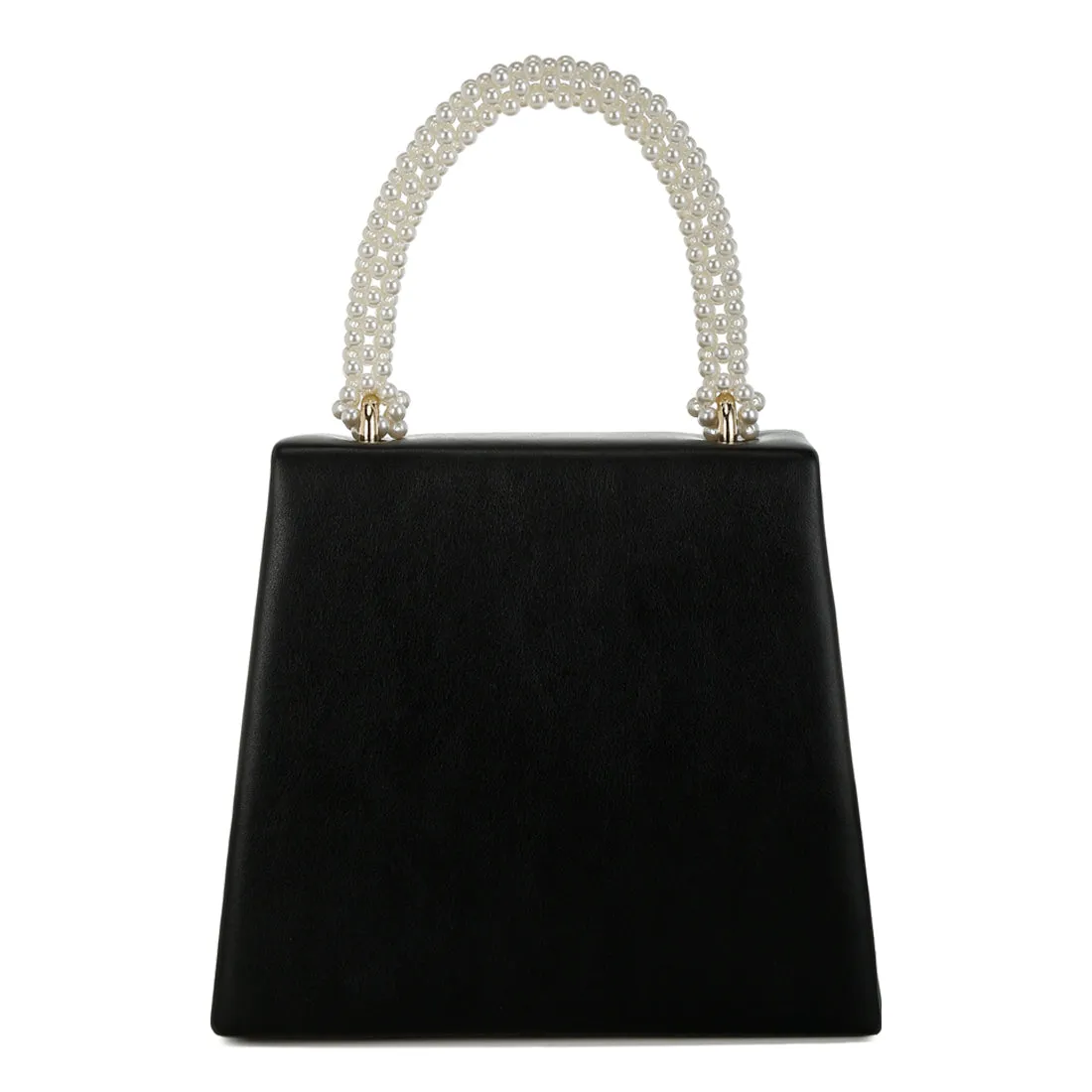 Pearl Top-Handle Diamante Brooch Bag