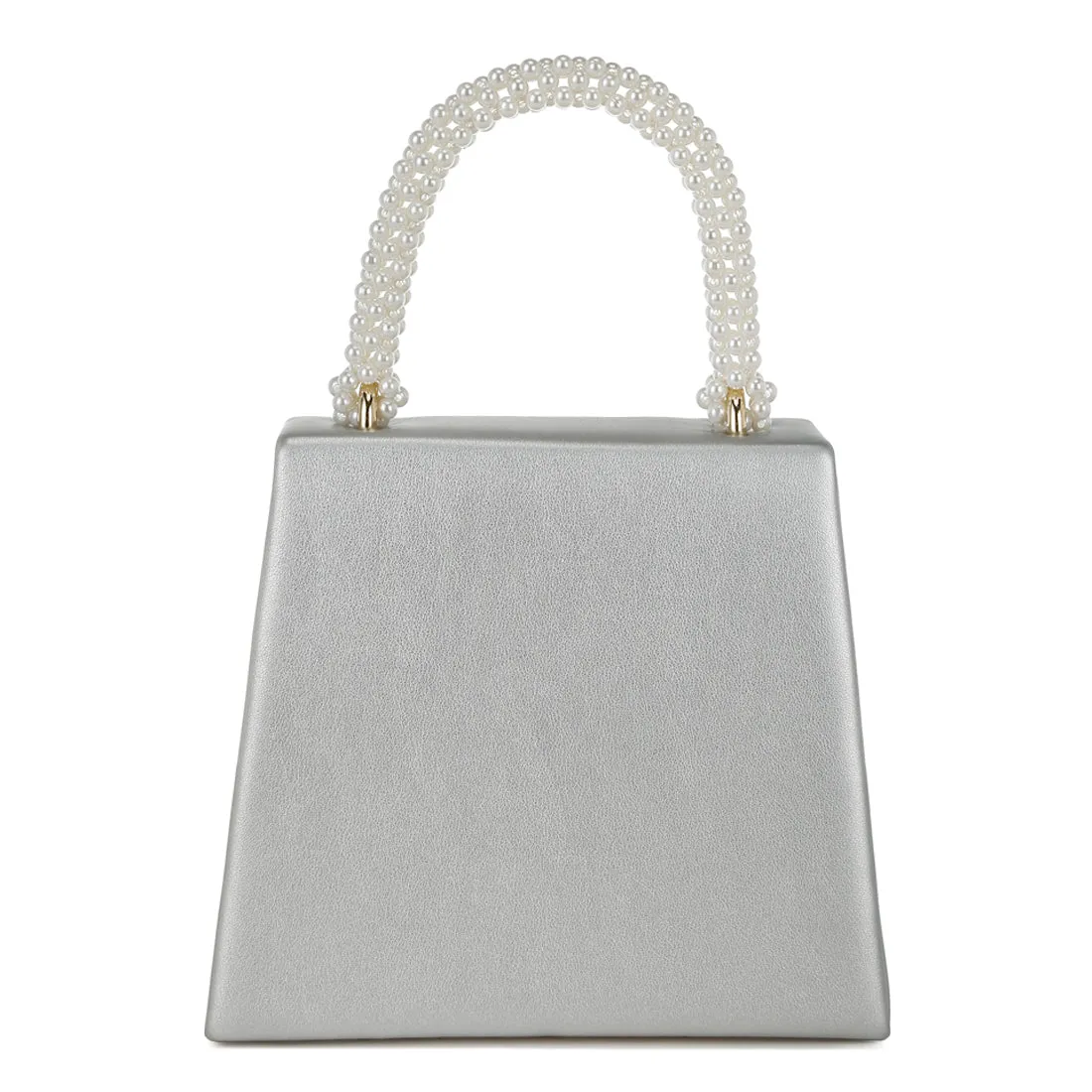 Pearl Top-Handle Diamante Brooch Bag