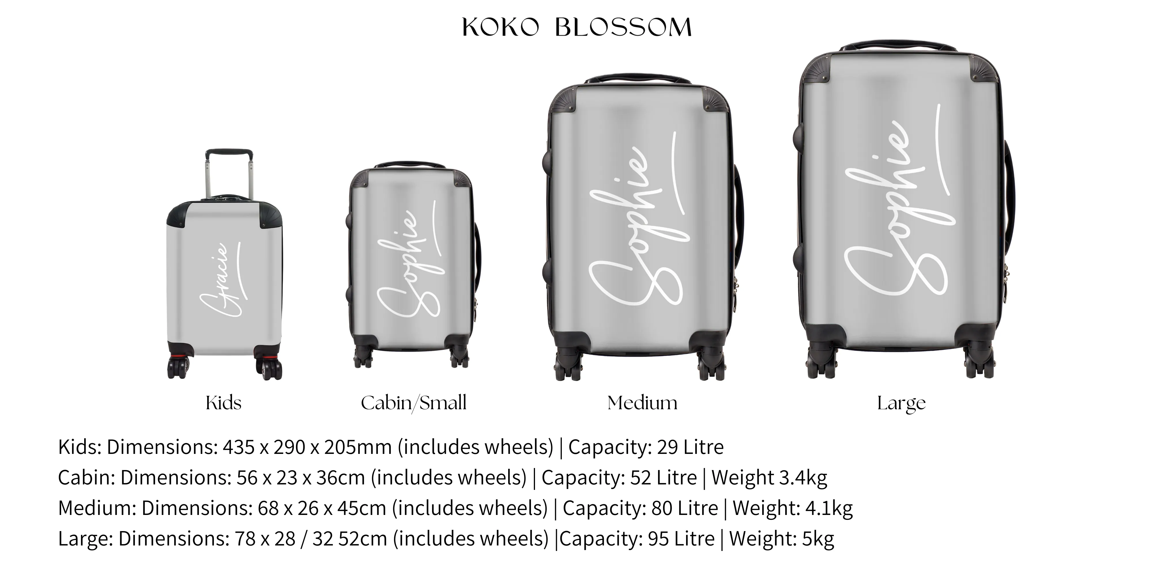 Personalised Suitcase | Peri Monogram