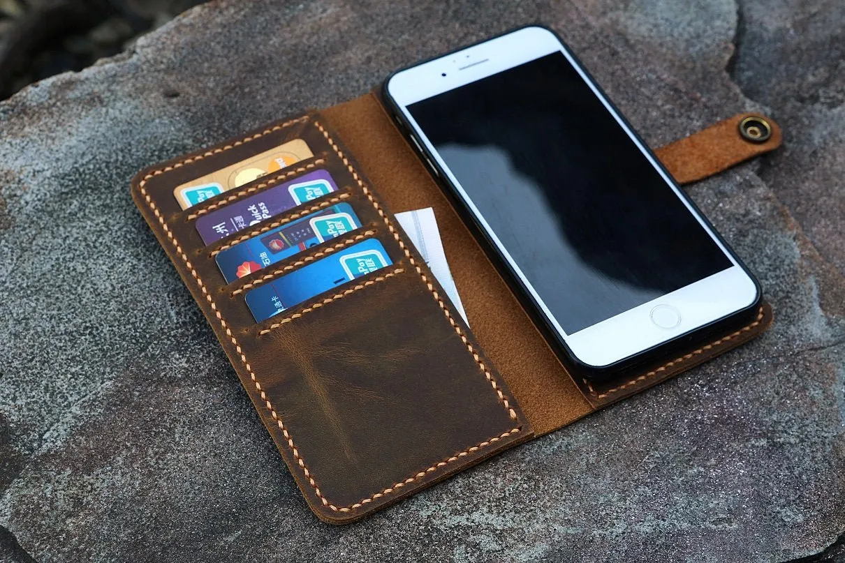 Personalized removable magnetic leather iPhone wallet for iPhone 15 14 13 Pro Max 8 plus X XR XS