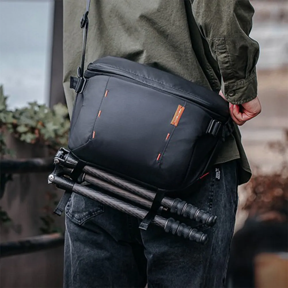 PGYTECH OneMo 7L/11L Camera Sling Bag with Hidden Apple AirTag Pocket, Dedicated Battery Holders with Power Indicator, Attachment Strap for Tripod, Splash-proof Exterior, Anti-theft Zipper, Expandable Compartment, and DIY Storage Dividers