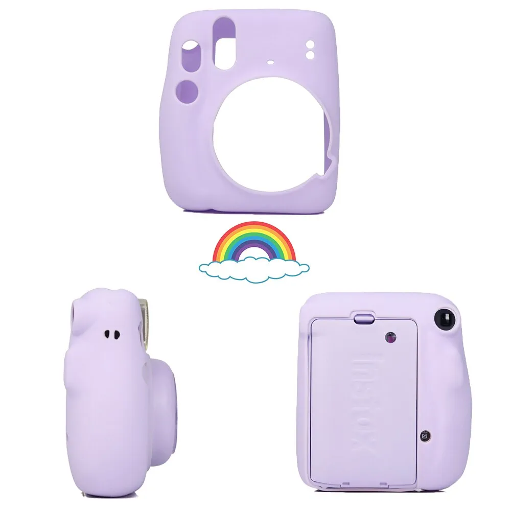 Pikxi CMS11 Soft Silicone Protective Camera Case Cover Carrying Bag For Fujifilm Instax Mini 11 Film Instant Cameras