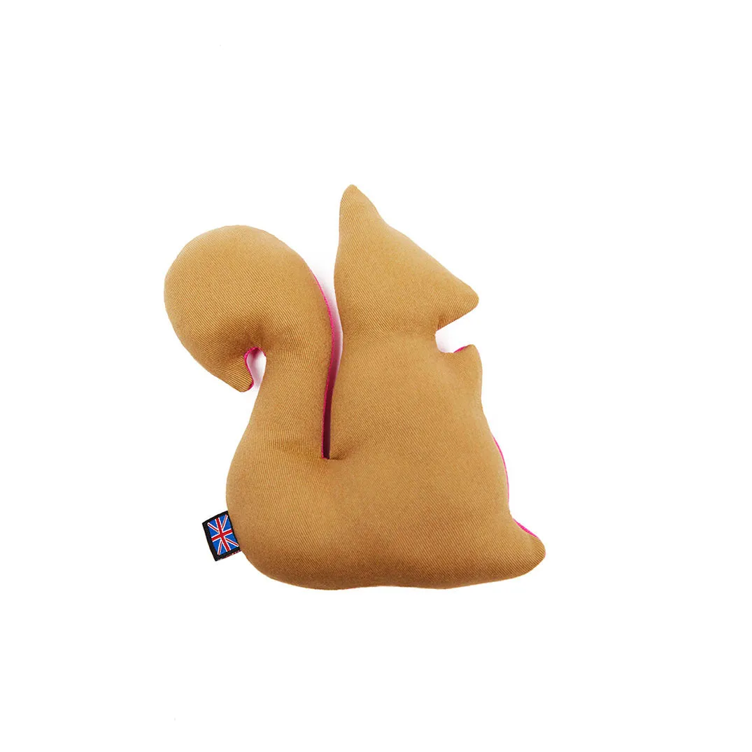 Pink Cecil Squeaky Squirrel Plush Dog Toy