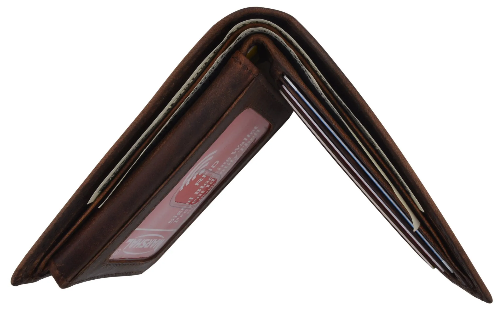 RFID Mens Welcome to Fabulous Las Vegas Nevada Leather Bifold Wallet