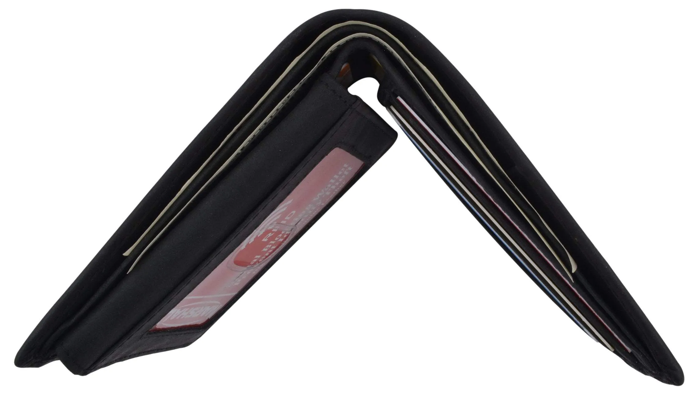 RFID Mens Welcome to Fabulous Las Vegas Nevada Leather Bifold Wallet
