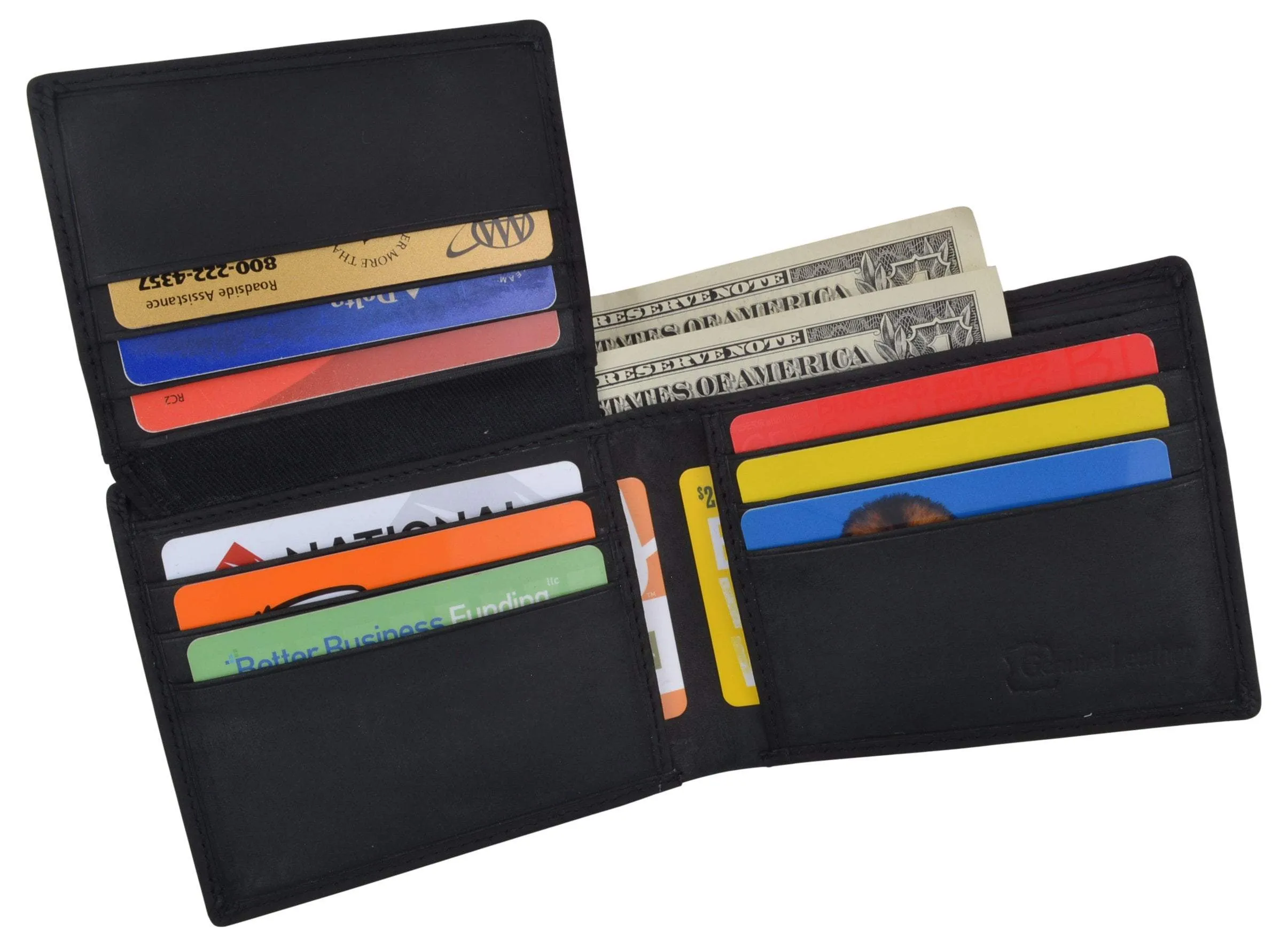 RFID Mens Welcome to Fabulous Las Vegas Nevada Leather Bifold Wallet