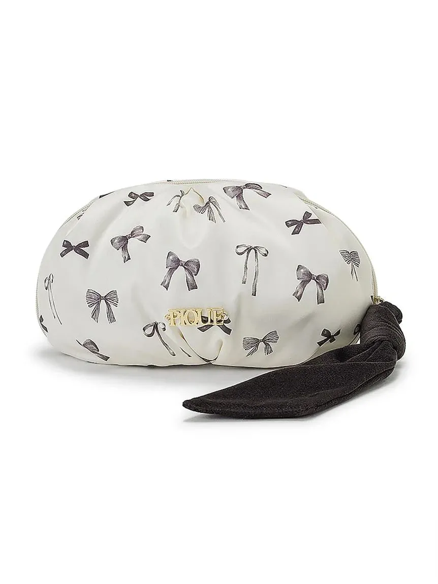 Ribbon Motif Makeup Pouch