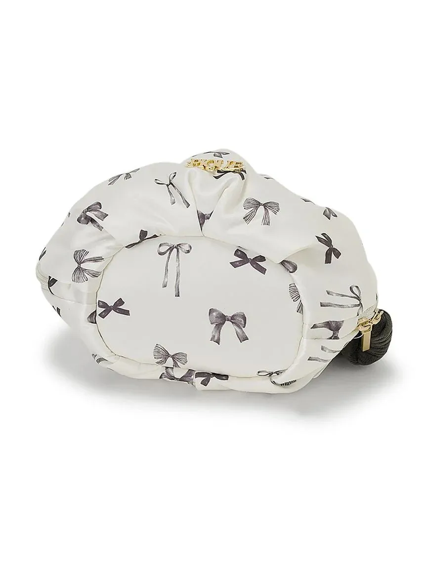 Ribbon Motif Makeup Pouch
