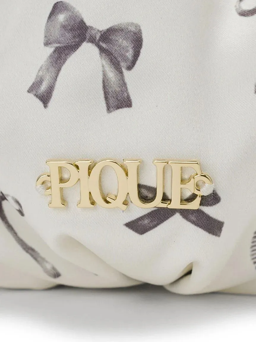 Ribbon Motif Makeup Pouch