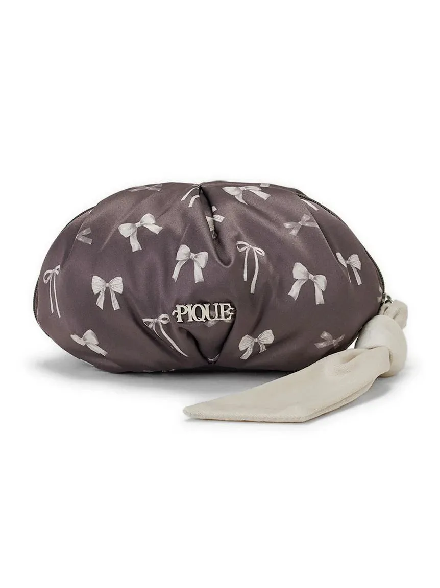 Ribbon Motif Makeup Pouch