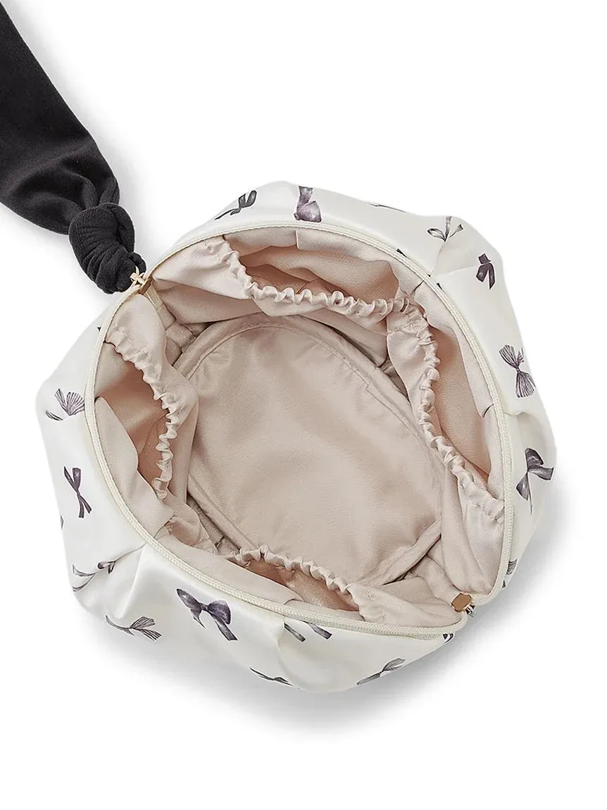Ribbon Motif Makeup Pouch