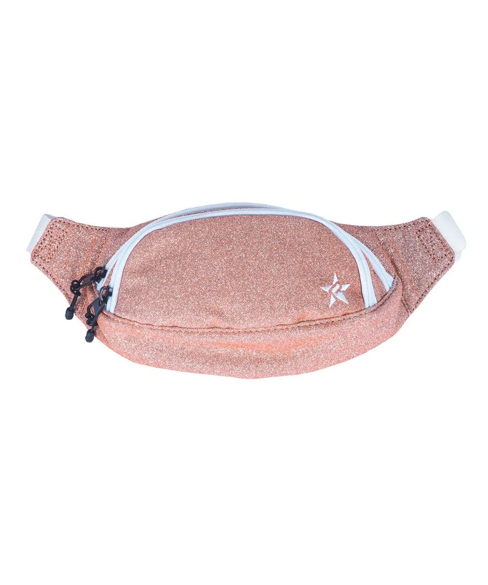 Rose Gold Adult Rebel Fanny Pack with White Zipper