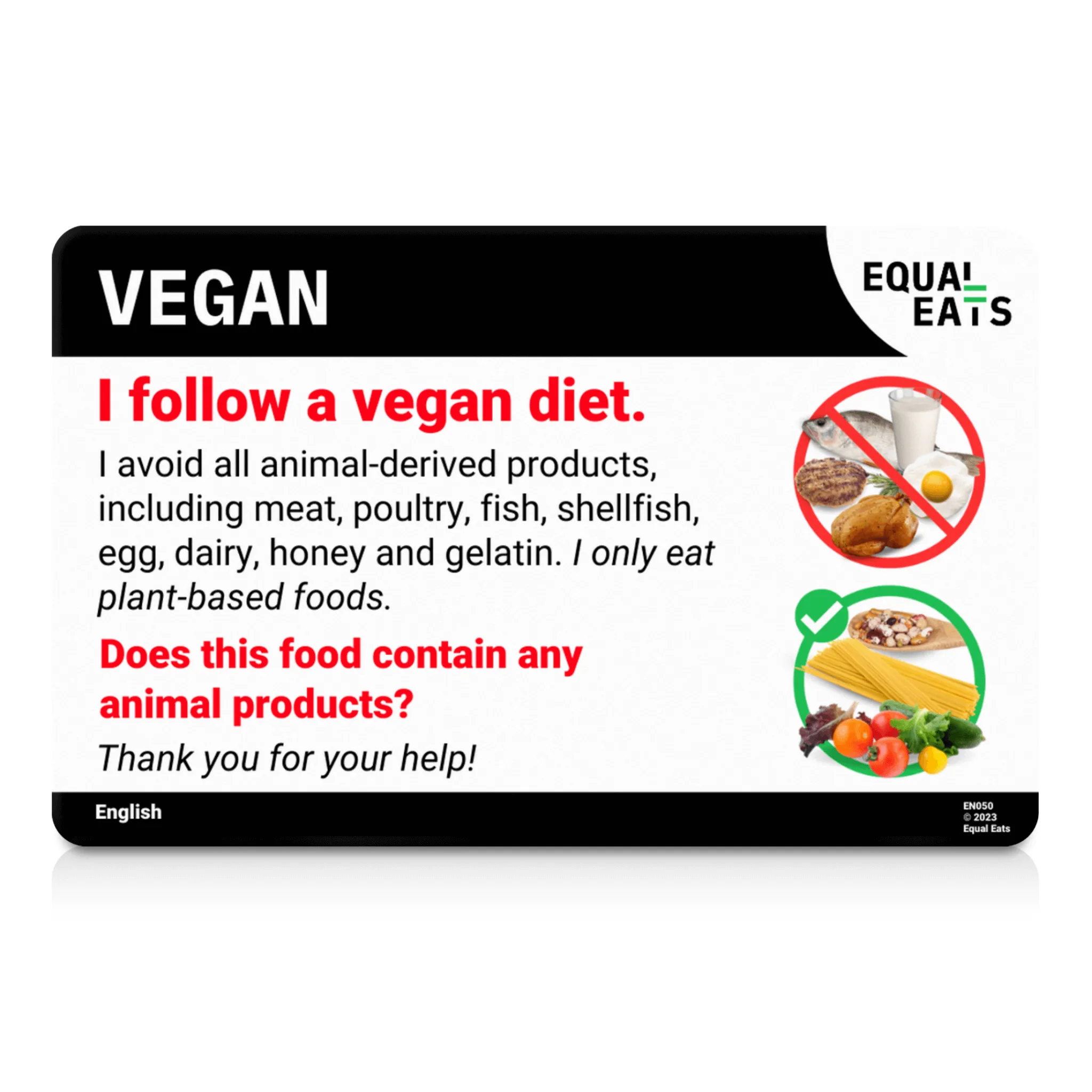 Russian Vegan Card