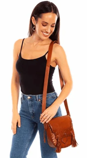 Scully Women's Leather Fringe Adjustable Crossbody Purse B212