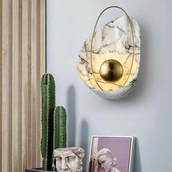 Shell Shape Brass Wall Light