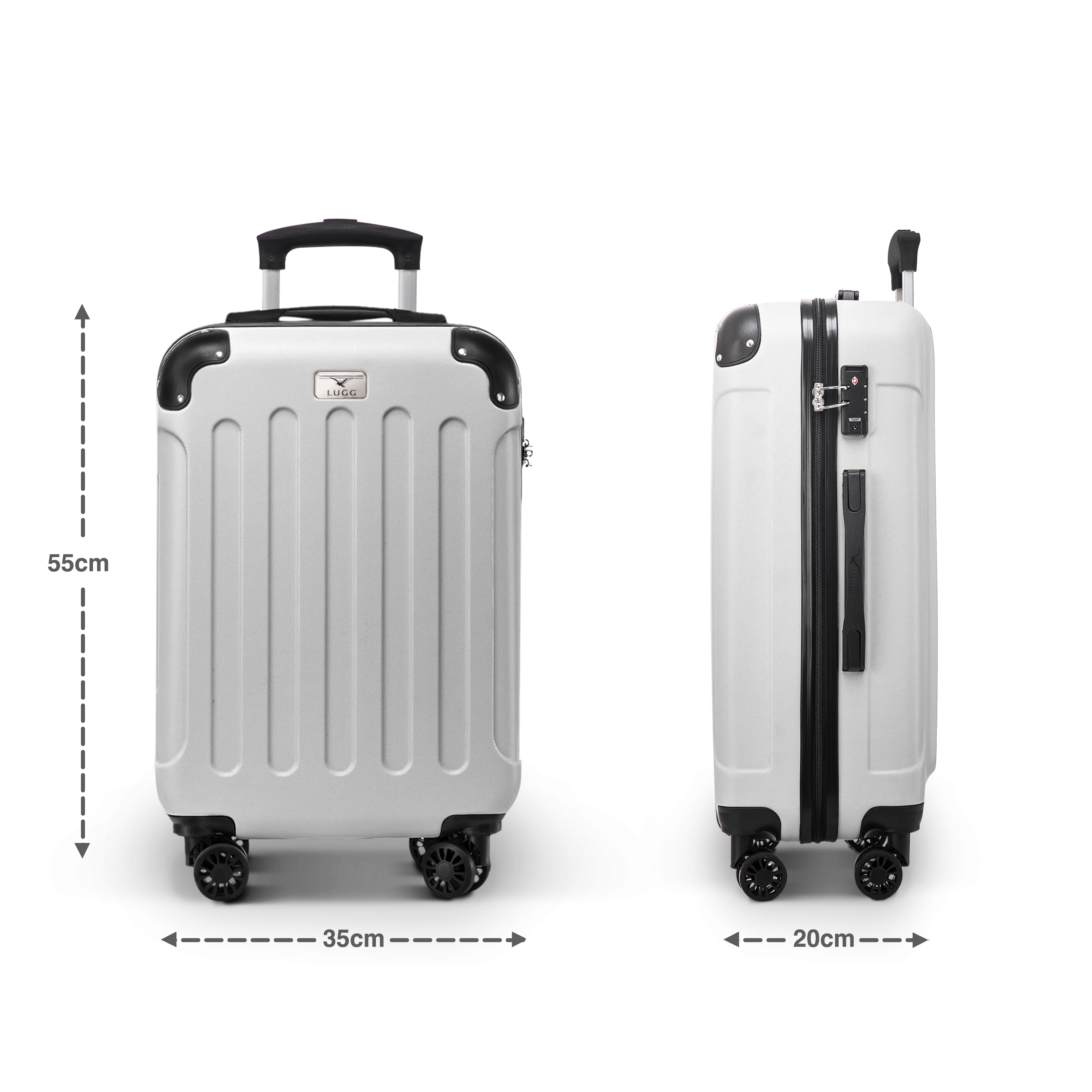 Skywander 20" Cabin Suitcase in White