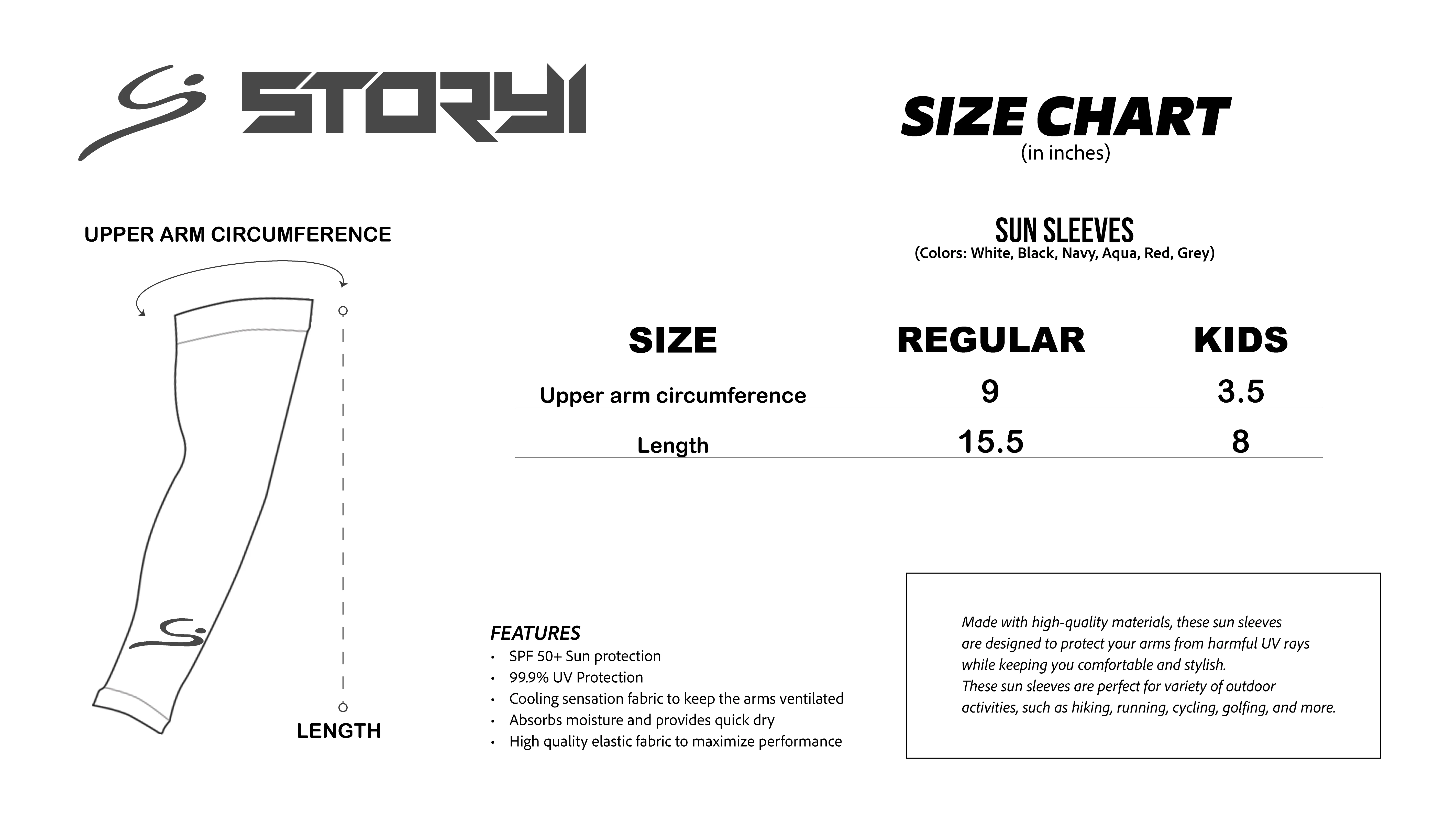 Sun Sleeves White/Grey