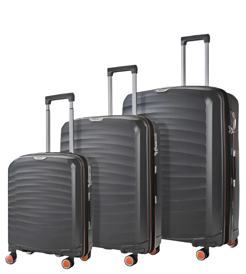 Sunwave Set of 3 Suitcases - Charcoal