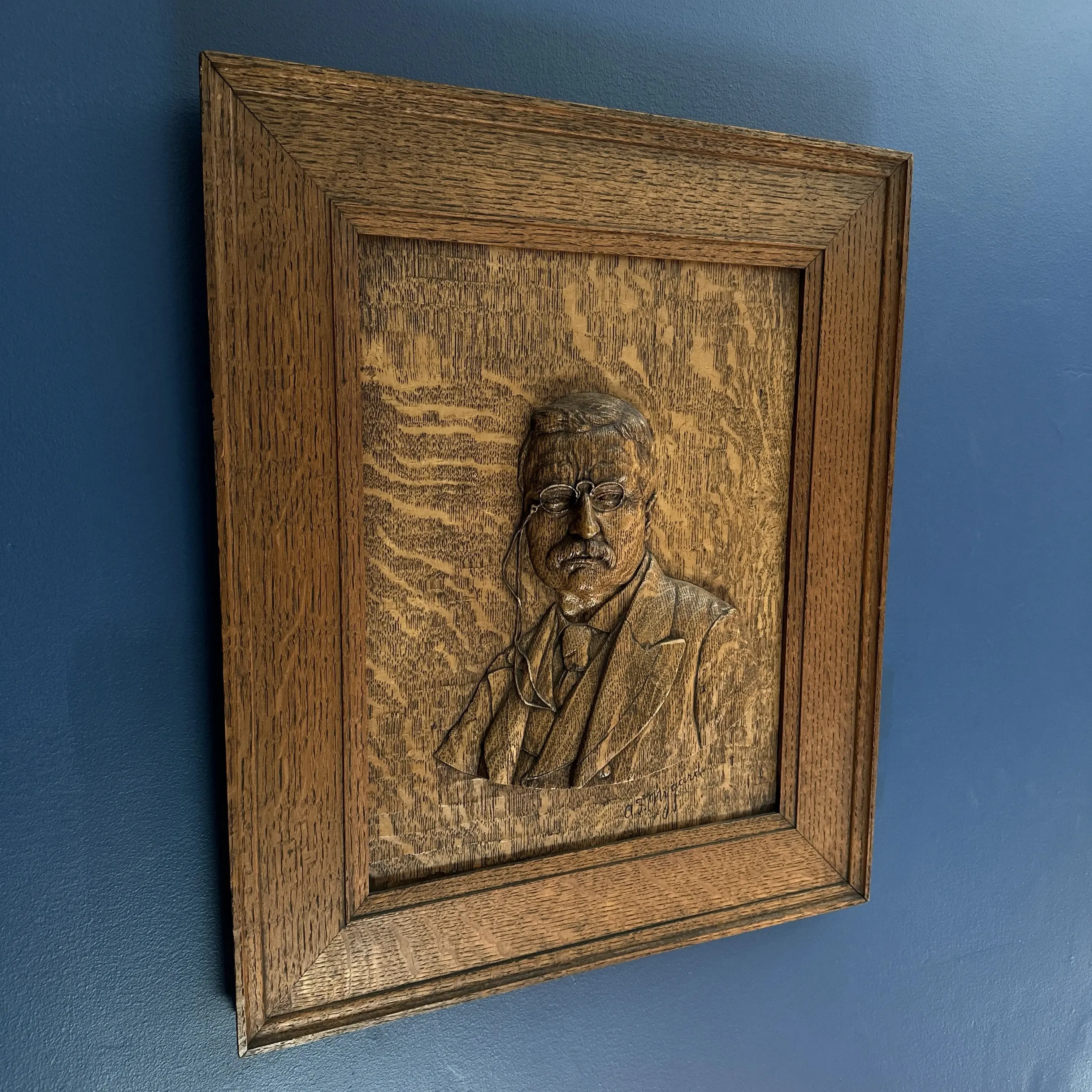 Teddy Roosevelt Relief Portrait c. 1910