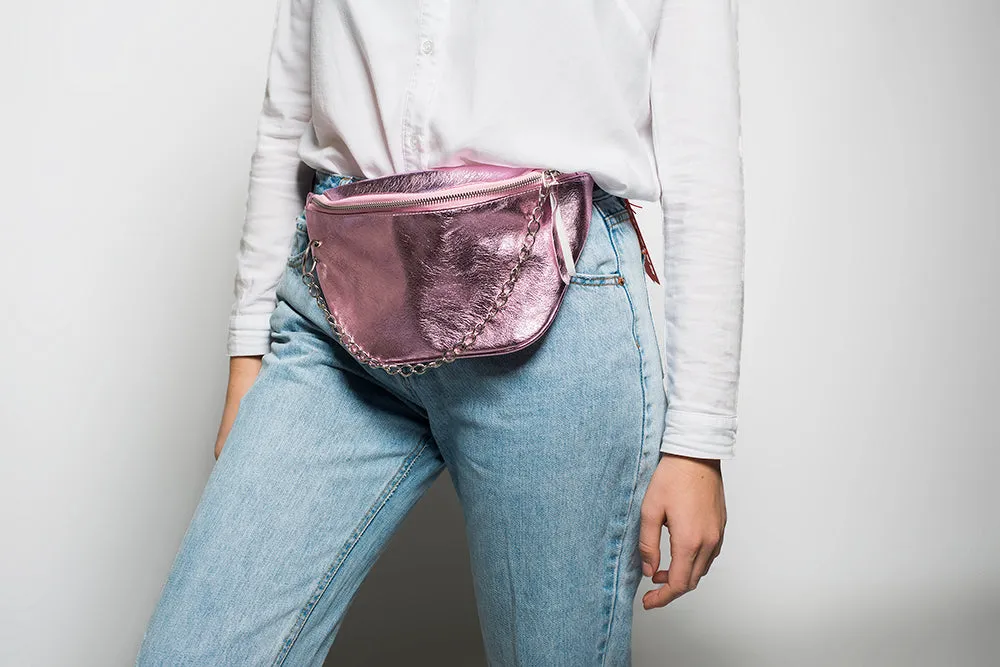 Tilkian Fanny Pack - Metallic Pink