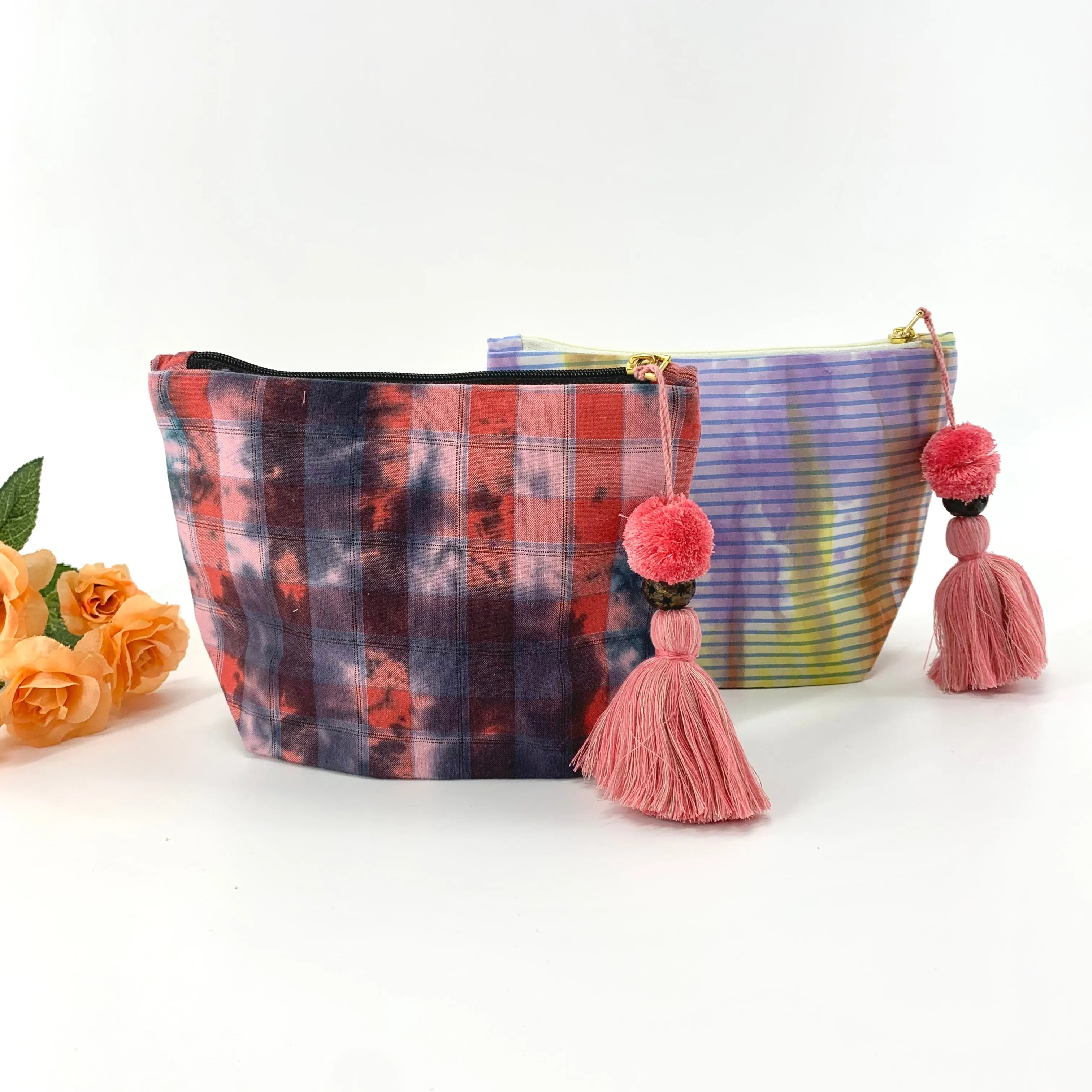 Upcycled & Handmade; Multipurpose Zipper Pouches