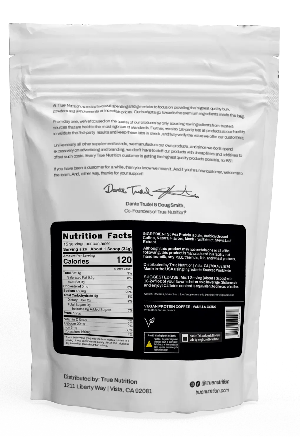 Vegan Protein Coffee (15 Servings)