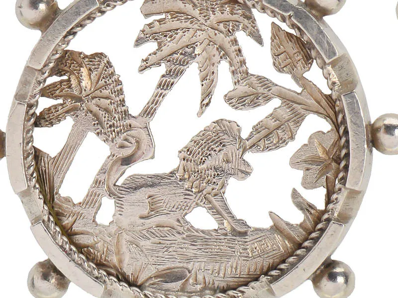 Victorian Lion & Tropical Themed Earrings of 1879