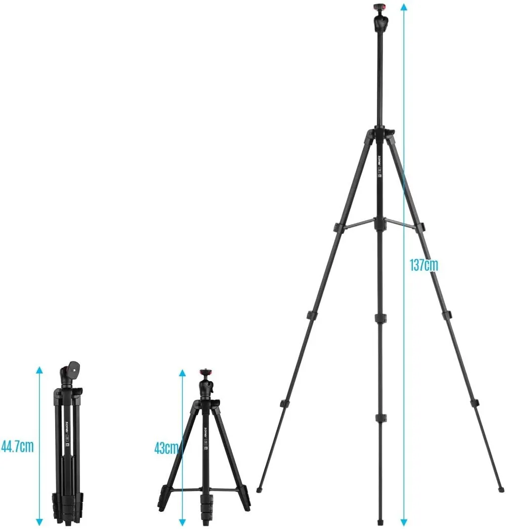 ZOMEi T50 Portable Tripod, Black