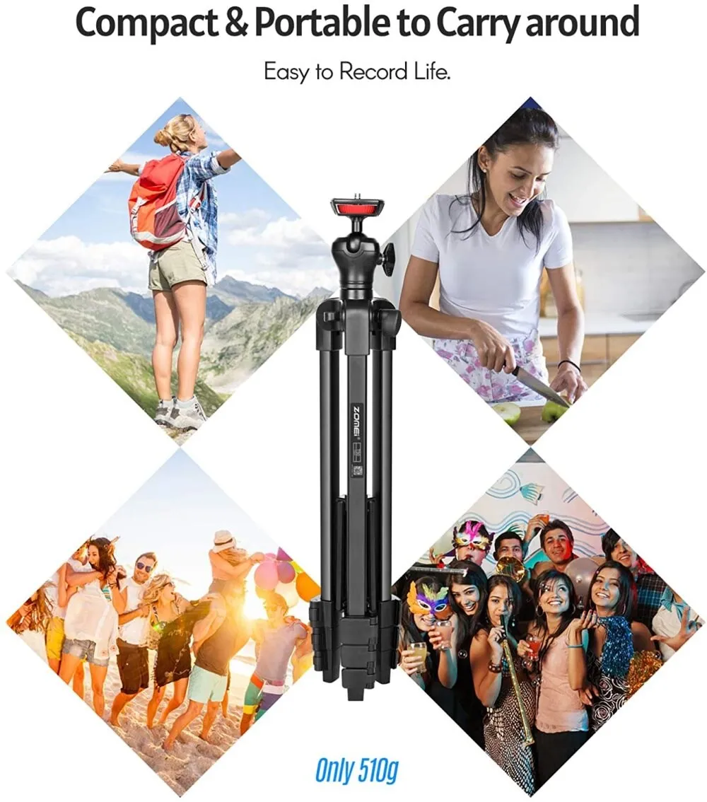 ZOMEi T50 Portable Tripod, Black