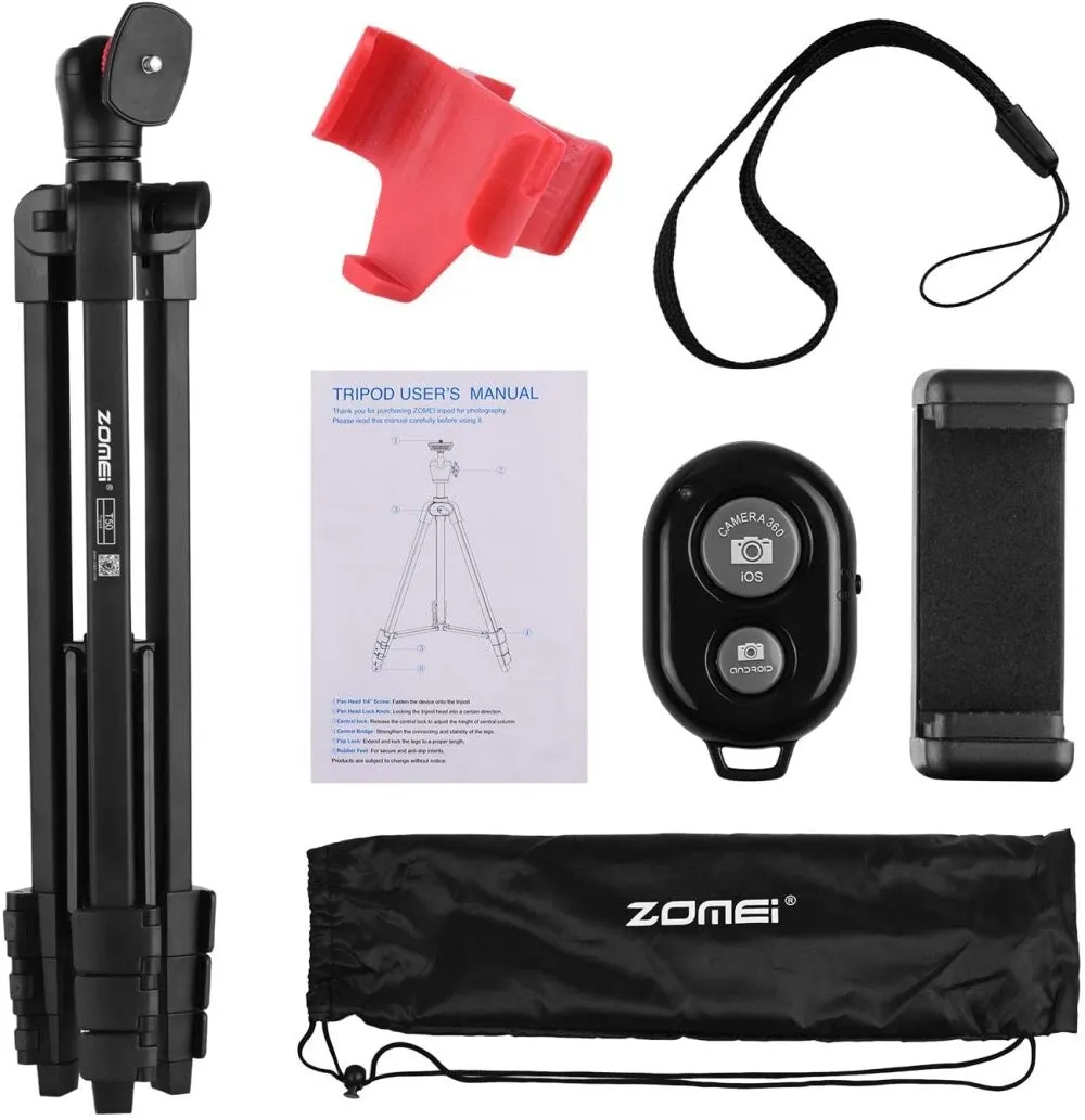 ZOMEi T50 Portable Tripod, Black